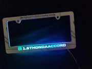 Custom RGB LED Text License Plate Frame