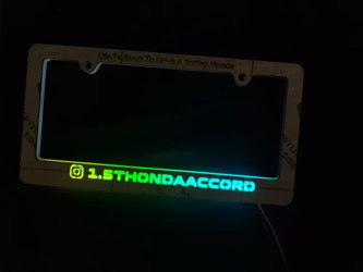 Custom RGB LED Text License Plate Frame