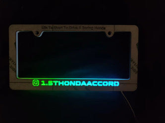 Custom RGB LED Text License Plate Frame