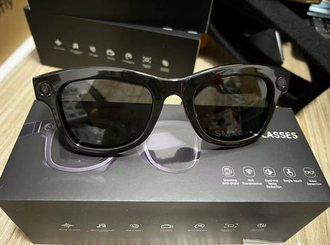 Smart AI Bluetooth Camera Glasses (Driving POV)